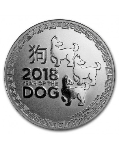 Niue 2018  Jahr des Hundes - 3 Hunde Silber 1 oz