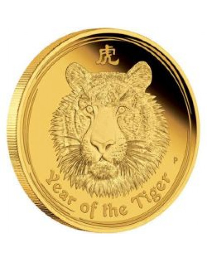 Australien 2010   Jahr des Tigers  Lunar II  Gold 1/10  oz