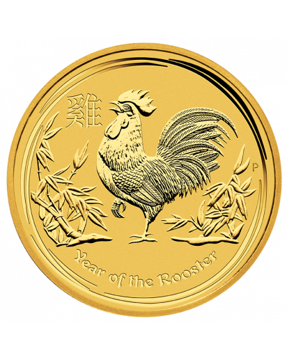 Australien 2017   Jahr des Hahnes  Lunar II   Gold 1/20 oz 