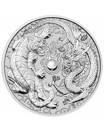 Australien 2018  DRACHE UND TIGER  1 $ Silber 