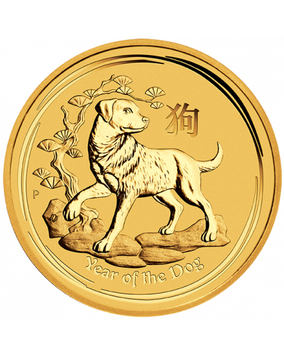 Australien 2018   Jahr des Hundes  Lunar II   Gold 1/20 oz 