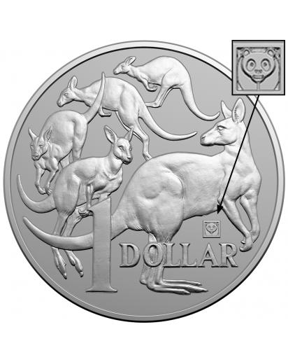 Australien 2019 MOB OF ROOS - Peking Show Special Panda Silber 1 oz