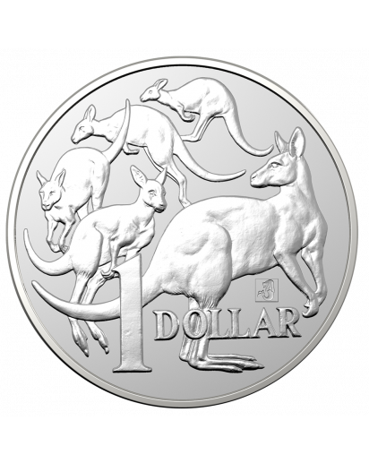 Australien 2019 MOB OF ROOS - Singapur Coin Show Special Silber 1 oz