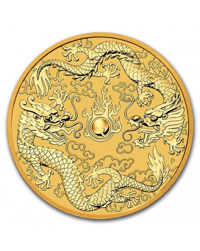 Australien 2020  Drache und Drache - Double Dragon  Gold 1 oz  