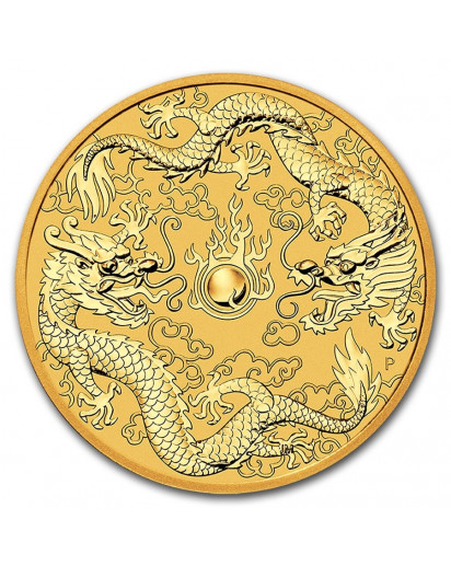 Australien 2020  Drache und Drache - Double Dragon  Gold 1 oz  