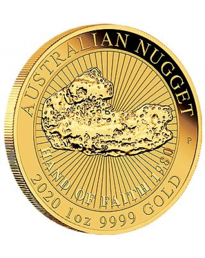 Australien 2020   Hand of Faith    Nugget Gold 1 oz