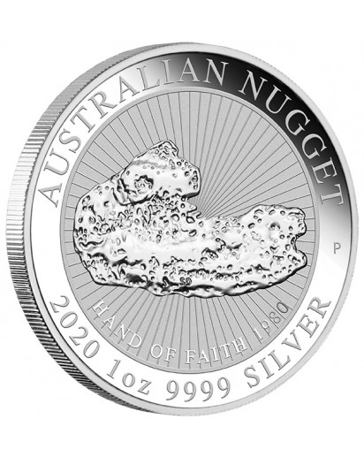 Australien 2020  Hand of Faith  - Nugget Silber 1 oz 