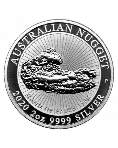 Australien 2020  Hand of Faith  - Nugget Silber 2 oz 
