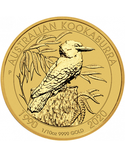 Australien 2020   Kookaburra 30 Jahre Jubiläum   Gold 1/10 oz