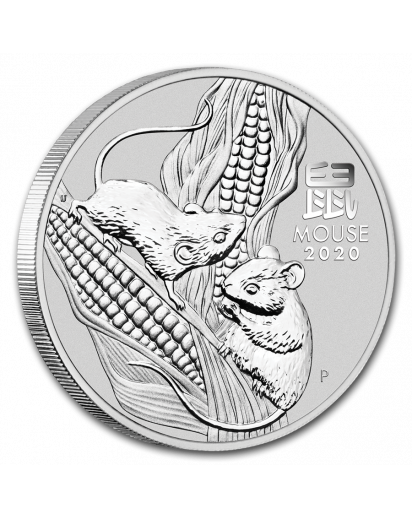 Australien 2020 Jahr der Maus Lunar Serie III Silber 5 oz 