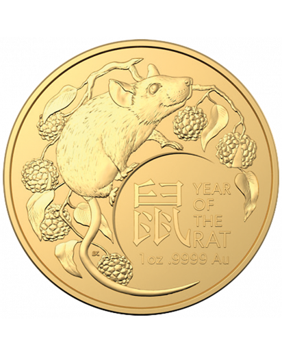 Australien 2020  RAM  Jahr der Ratte - Maus Lunar - Serie Gold 1 oz