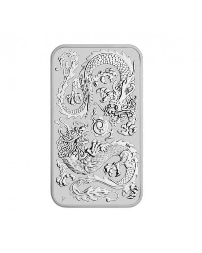 Australien 2020  Rectangle Dragon - Drache Silbermünze - Münzbarren 1 oz