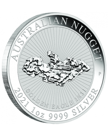Australien 2021  Golden Eagle  - Nugget   Silber 1 oz 