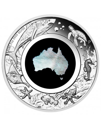 Australien 2021  GREAT SOUTHERN LAND - MOTHER OF PEARL  Silber PP