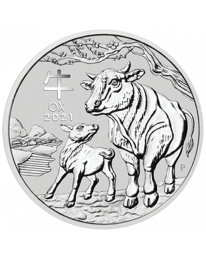 Australien 2021 Jahr des Ochsen Lunar Serie III Silber 1/2 oz 