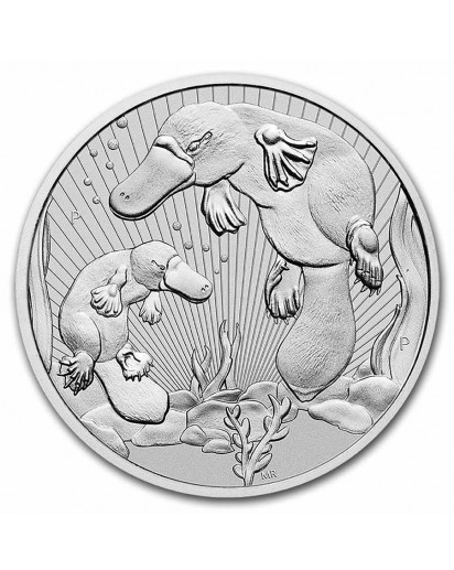 Australien 2021  PLATYPUS mit Baby  Australia Next Generation Serie Silber 10 oz PIEDFORT