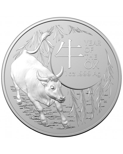 Australien 2021  RAM  Jahr des Ochsen - OX -  Lunar - Serie Silber 1 oz