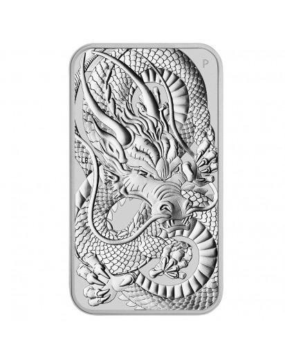 Australien 2021  Rectangle Dragon - Drache Silbermünze - Münzbarren 1 oz