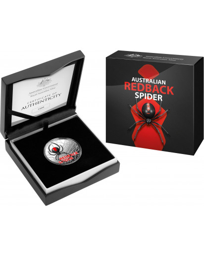 Australien 2021  Redback Spider Silber 1 oz PP Farbe