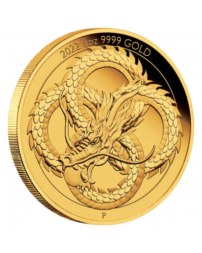 Australien 2022 Goldener Drache - Serie Chinesische Fabelwesen  Gold 1 oz