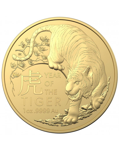 Australien 2022  RAM  Jahr des Tigers - Lunar - Serie Gold 1 oz