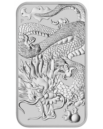 Australien 2022  Rectangle Dragon - Drache Silbermünze - Münzbarren 1 oz