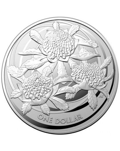 Australien 2022  WARATAH Serie Wildblumen  Silber 1 oz