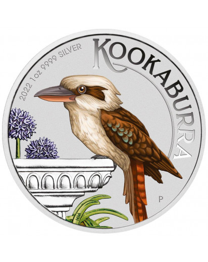 Australien 2022  Kookaburra WMF Berlin - World Money Fair Silber 1 oz FARBE