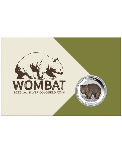 Australien  2022  WOMBAT Blister Farbe Silber 1 oz 