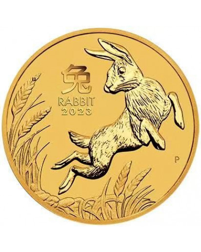 Australien 2023 Jahr des Hasen Lunar Serie III Gold 1/10 oz