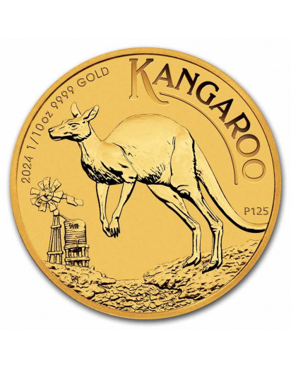 Australien 2024   Känguru  - Nugget  Gold 1/10 oz