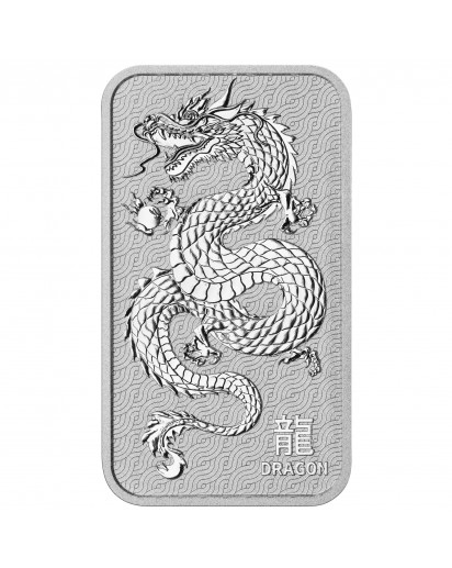 Australien 2024  Lunar Drache - Dragon    Silberbarren  1 oz