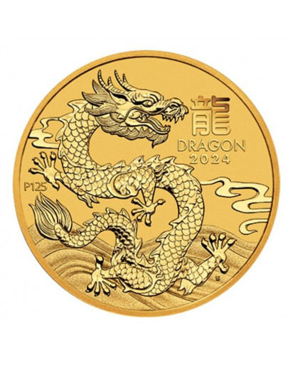 Australien 2024 Jahr des Drachen  Lunar Serie III Gold 1/10 oz