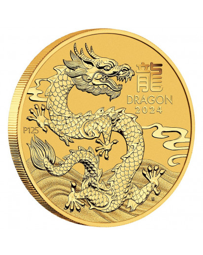 Australien 2024 Jahr des Drachen Lunar Serie III Gold 1/2 oz