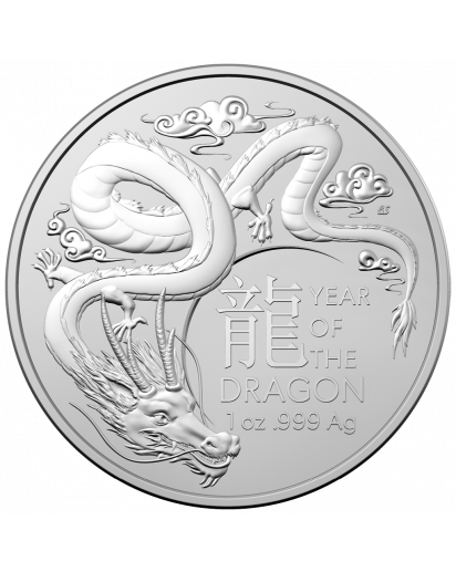 Australien 2024  RAM  Jahr des Drachen -  Lunar - Serie Silber 1 oz