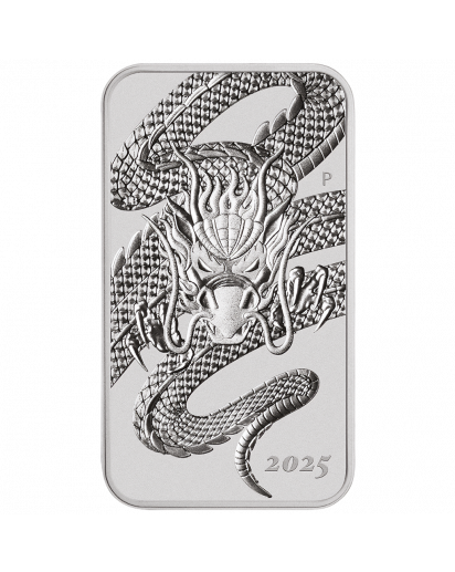 Australien 2025  DRAGON RECTANGLE - Drache Silbermünze - Münzbarren 1 oz
