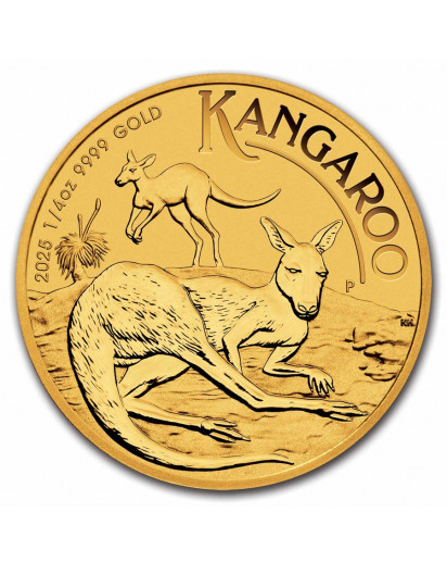 Australien 2025  Känguru - Nugget  Gold 1/4 oz