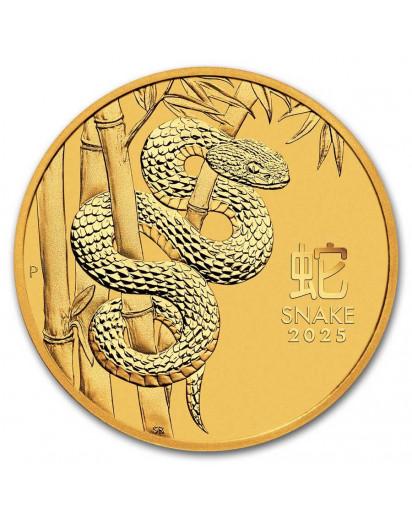 Australien 2025 Jahr der Schlange  Lunar Serie III Gold 1/10 oz