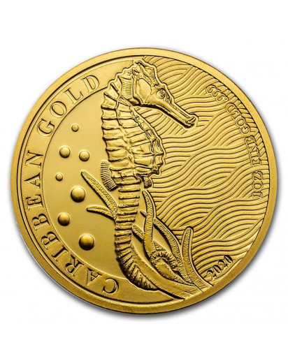 Barbados 2020 Seahorse - Seepferd Gold 1 oz