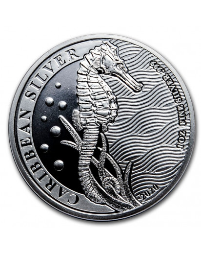 Barbados 2020 Seepferd - Seahorse   Silber 1 oz