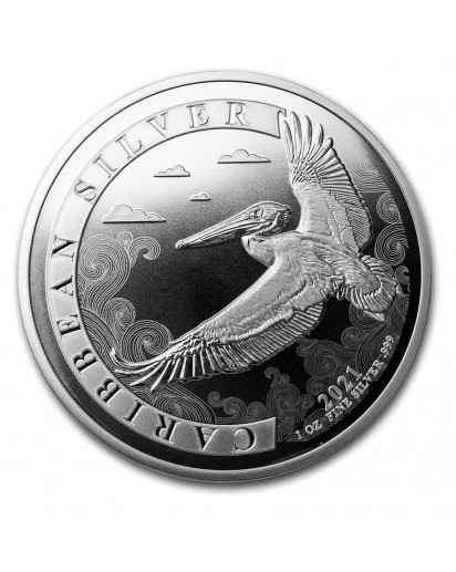 Barbados 2021 Karibischer Pelikan Silber 1 oz