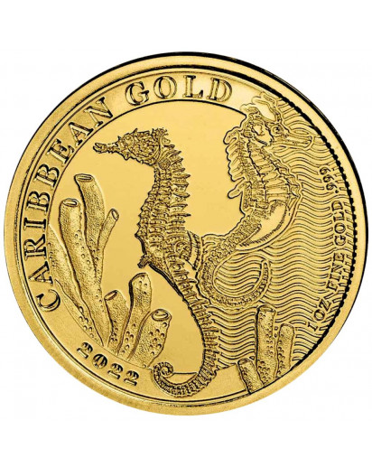 Barbados 2022 Seahorse - Seepferd Gold 1 oz