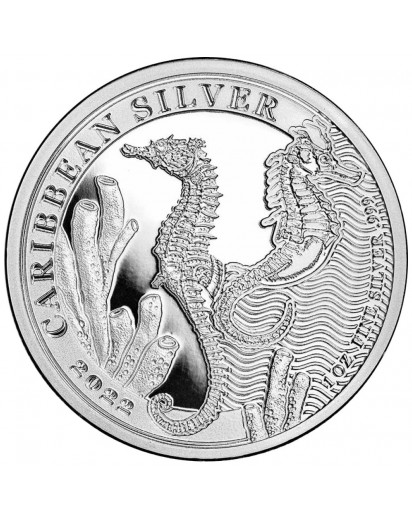Barbados 2022 Seahorse - Seepferd Silber 1 oz
