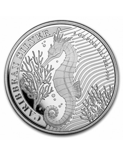 Barbados 2023 Seahorse - Seepferd Silber 1 oz