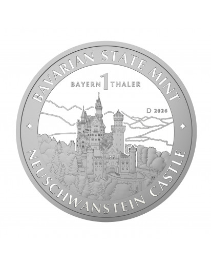 BAYERN THALER 2026 Schloß Neuschwanstein  Silber 1 oz  BRD