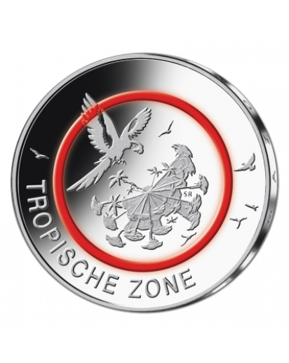 BRD 2017  Tropische Zone  5 €      POLIERTE PLATTE