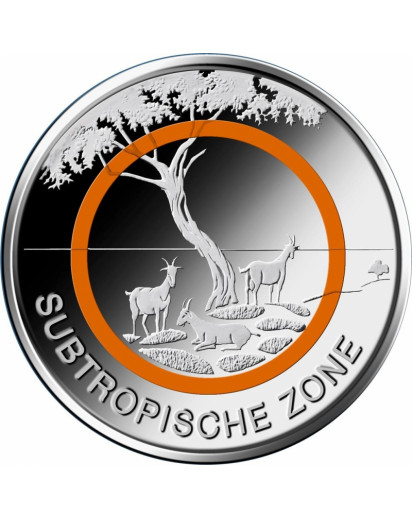 BRD 2018 Subtropische Zone 5 € st Prägestätte MÜNCHEN = D