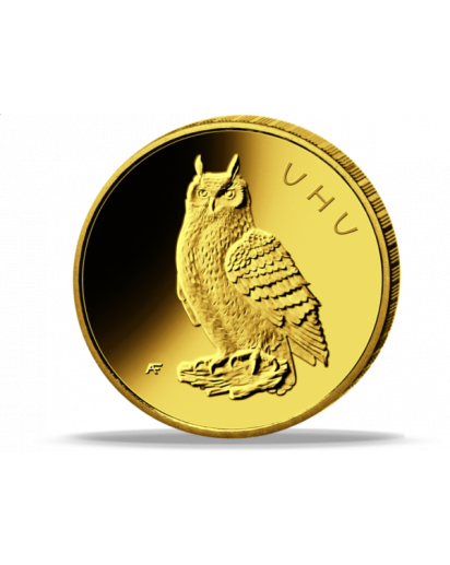 BRD 2018 A   UHU    Serie: Heimische Vögel 20 € Goldmünze A = Berlin