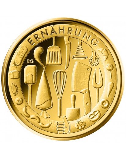 BRD 2023 HANDWERK - ERNÄHRUNG Gold 50 € Prägestätte Hamburg J