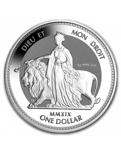 British Virgin Island 2019 Una & The Lion  Silber 2 oz